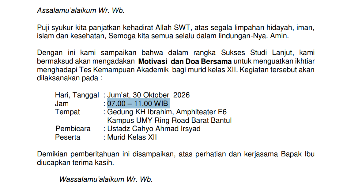 agenda