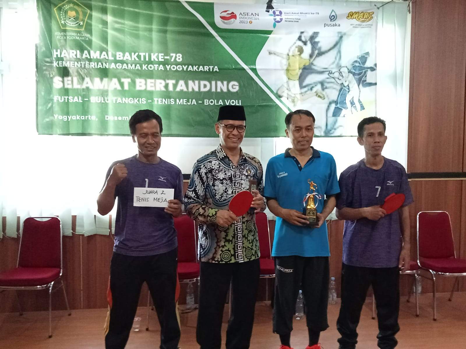 Tim Tenis Meja MAN 2 Yogyakarta Juara 2 HAB Kemanag Kota Yogyakarta