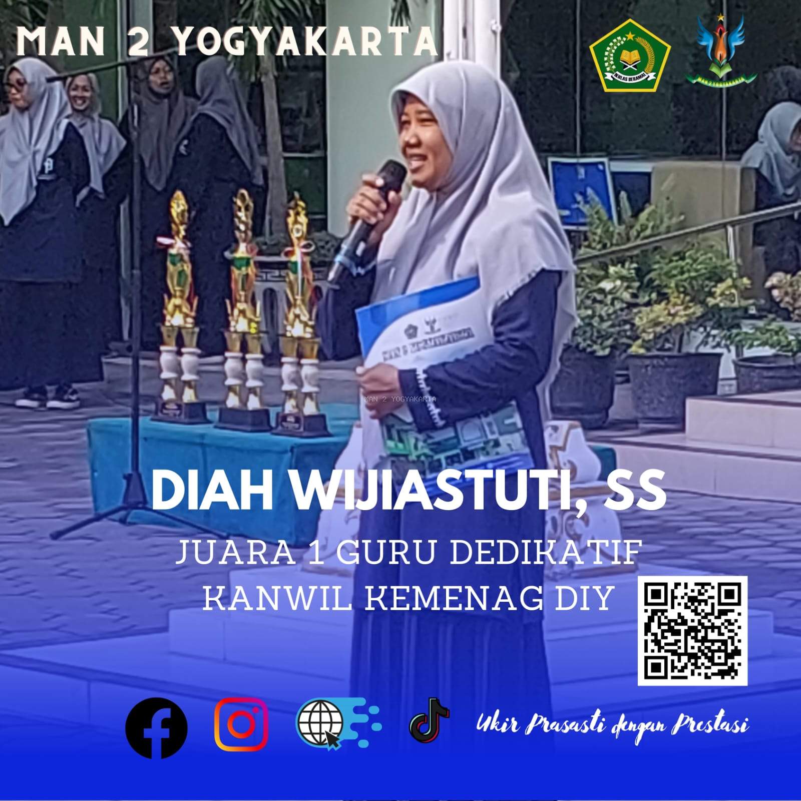 Guru Bahasa Jepang Juara 1 Guru Berdedikatif GTK 2024, Kanwil Kemenag DIY