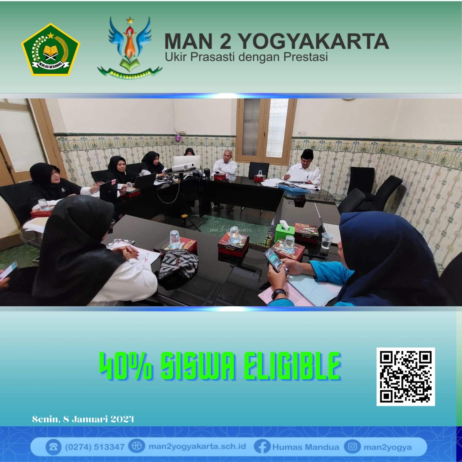 40% Siswa Eligible MAN 2 Yogyakarta Berakreditasi A