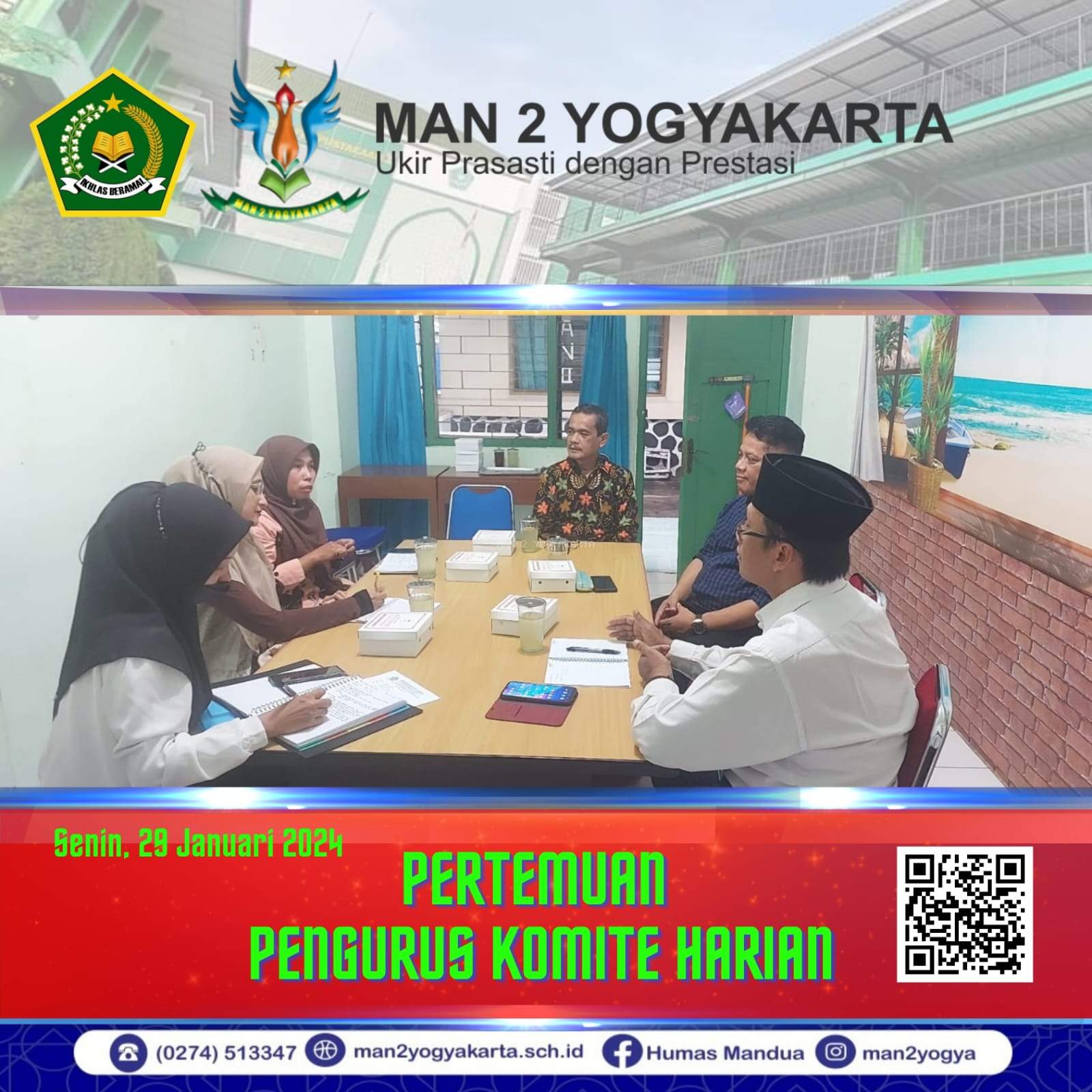Pertemuan Pengurus Harian Komite MAN 2 Yogyakarta