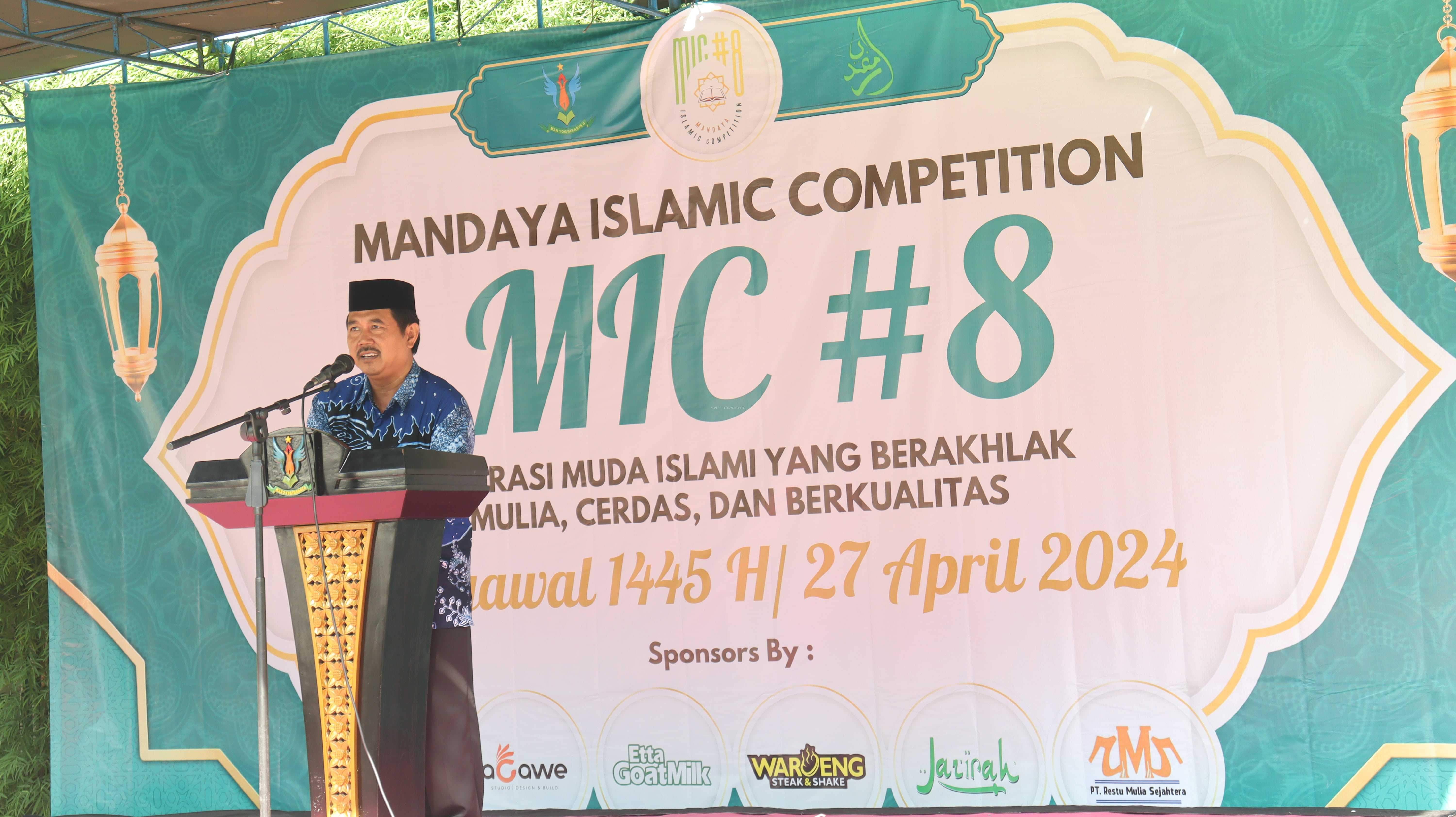Kepala Madrasah MAN 2 Yogyakarta membuka acara Mandaya Islamic Competition MIC #8