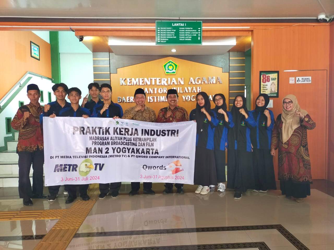 KABID Madrasah Kanwil KEMENAG DIY Dukung Penuh Praktek Kerja Industri Broadcasting MAN 2 Yogyakarta