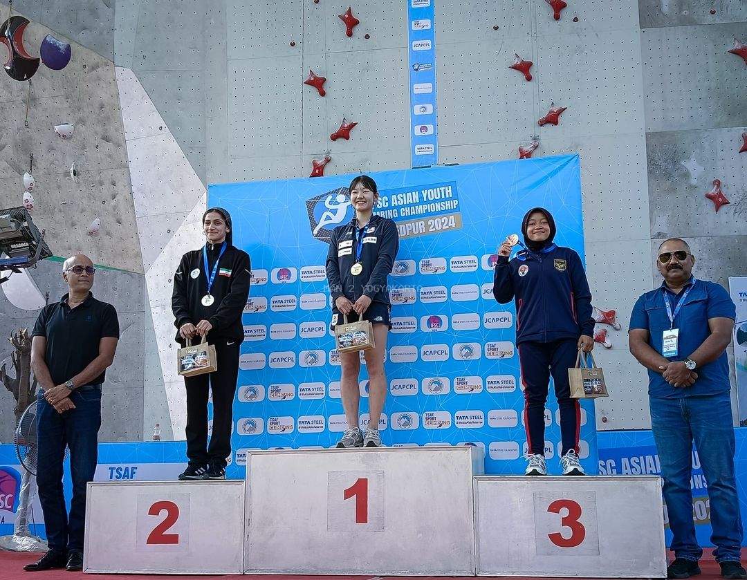 Taqiyya Nur Aziza Siswa KKO MAN 2 Yogyakarta Juara 3 Panjat Tebing Asia, IFSC (Asian Youth Championships Jamshedpur 2024)