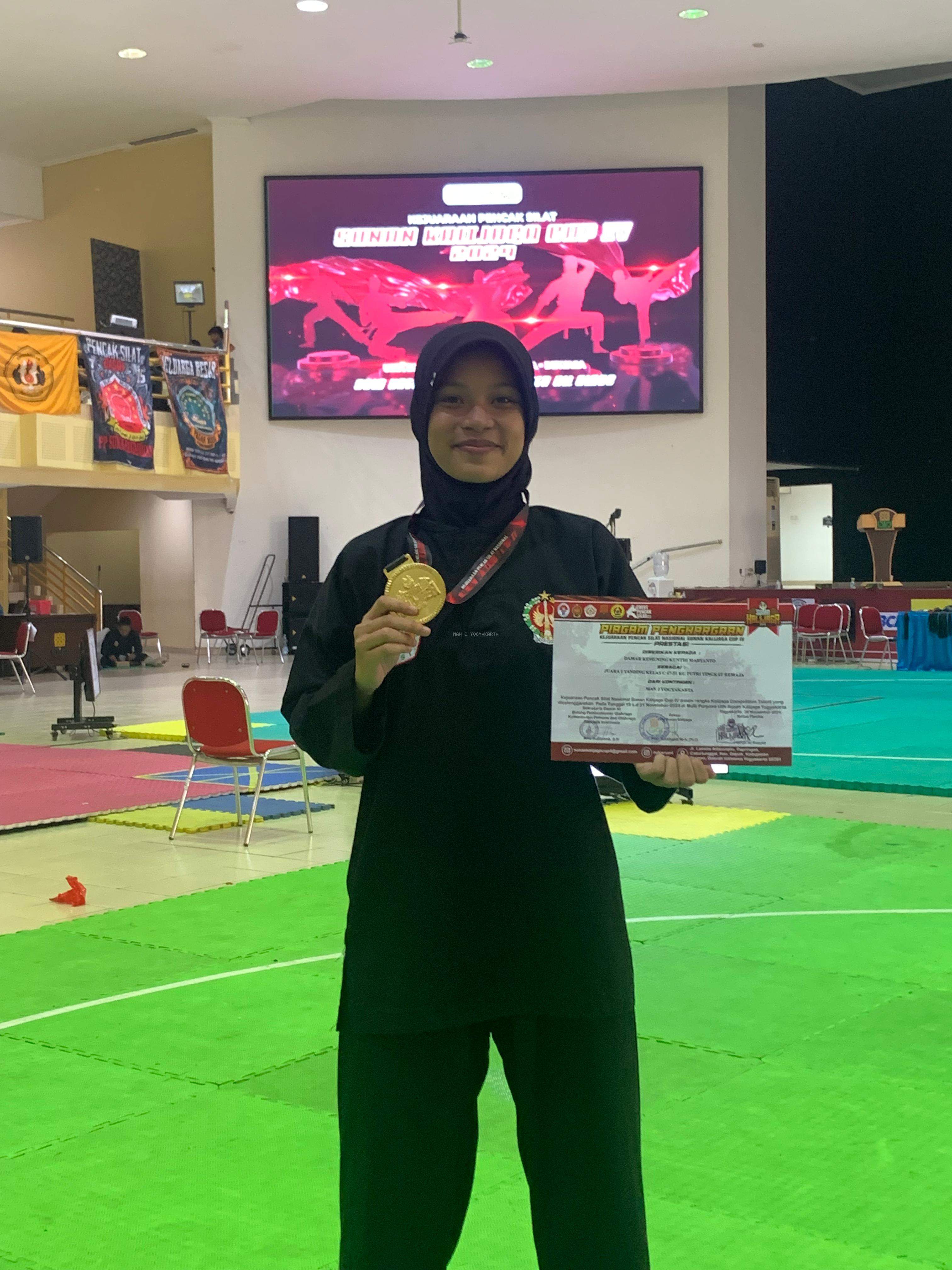 Damar Kemuning siswa MAN 2 Yogyakarta sabet Medali Emas Kejuaraan Pencak Silat Nasional Sunan Kalijaga Cup 2024