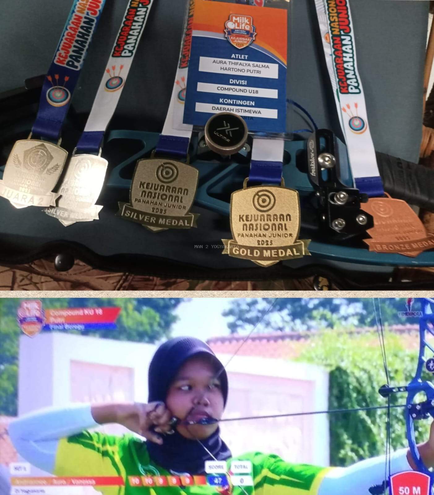 Siswa MAN 2 Yogyakarta Raih Prestasi Membanggakan di MilkLife Archery Challenge Kejurnas Junior 2025