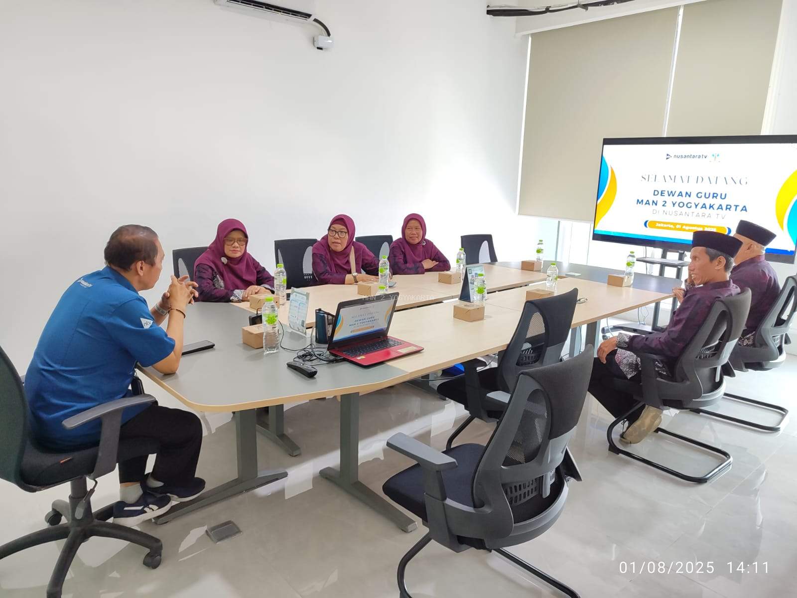 Kepakkan Sayap Broadcasting, Kunjungan Tim Manajerial MAN 2 Yogyakarta Suport Murid Kelas XII Bahasa Prakerin di Nusantara TV