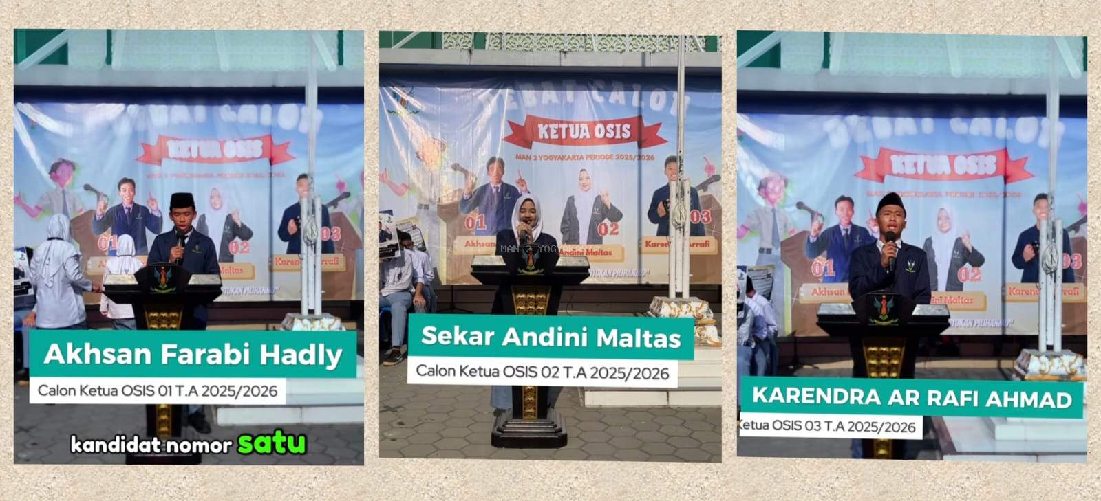 Menumbuhkan Pemimpin Amanah Masa Depan: MAN 2 Yogyakarta Gelar Orasi Calon Ketua OSIS   