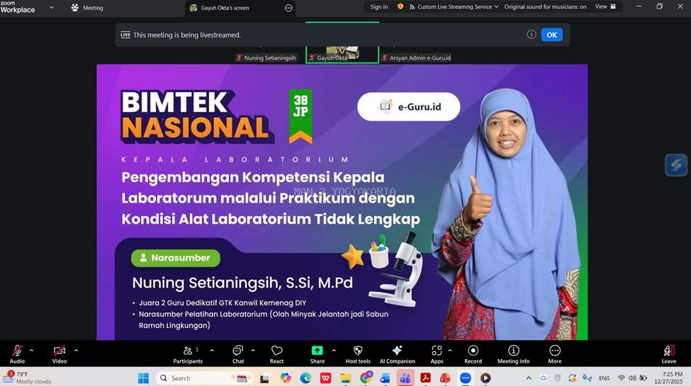 Menguatkan Budaya Riset dan Praktikum Inovatif: Nuning Setiyaningsih Hadir sebagai Narasumber Nasional e-GURU.ID