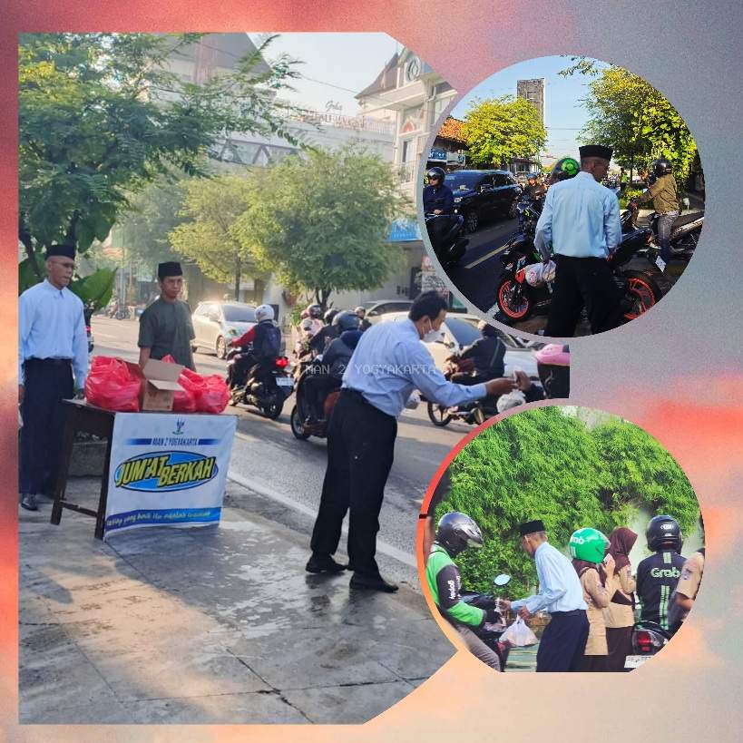 Jumat Barokah MAN 2 Yogyakarta Berbagi, Kembali Menyapa Masyarakat Sekitar