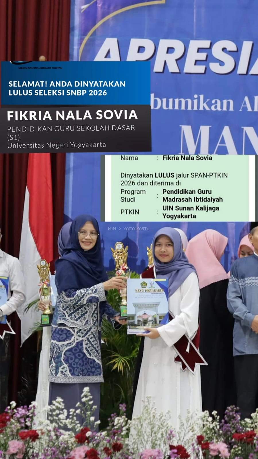 Hafidzah 14 Juz, Nala Buktikan Prestasi dengan Tembus Dua Perguruan Tinggi Negeri