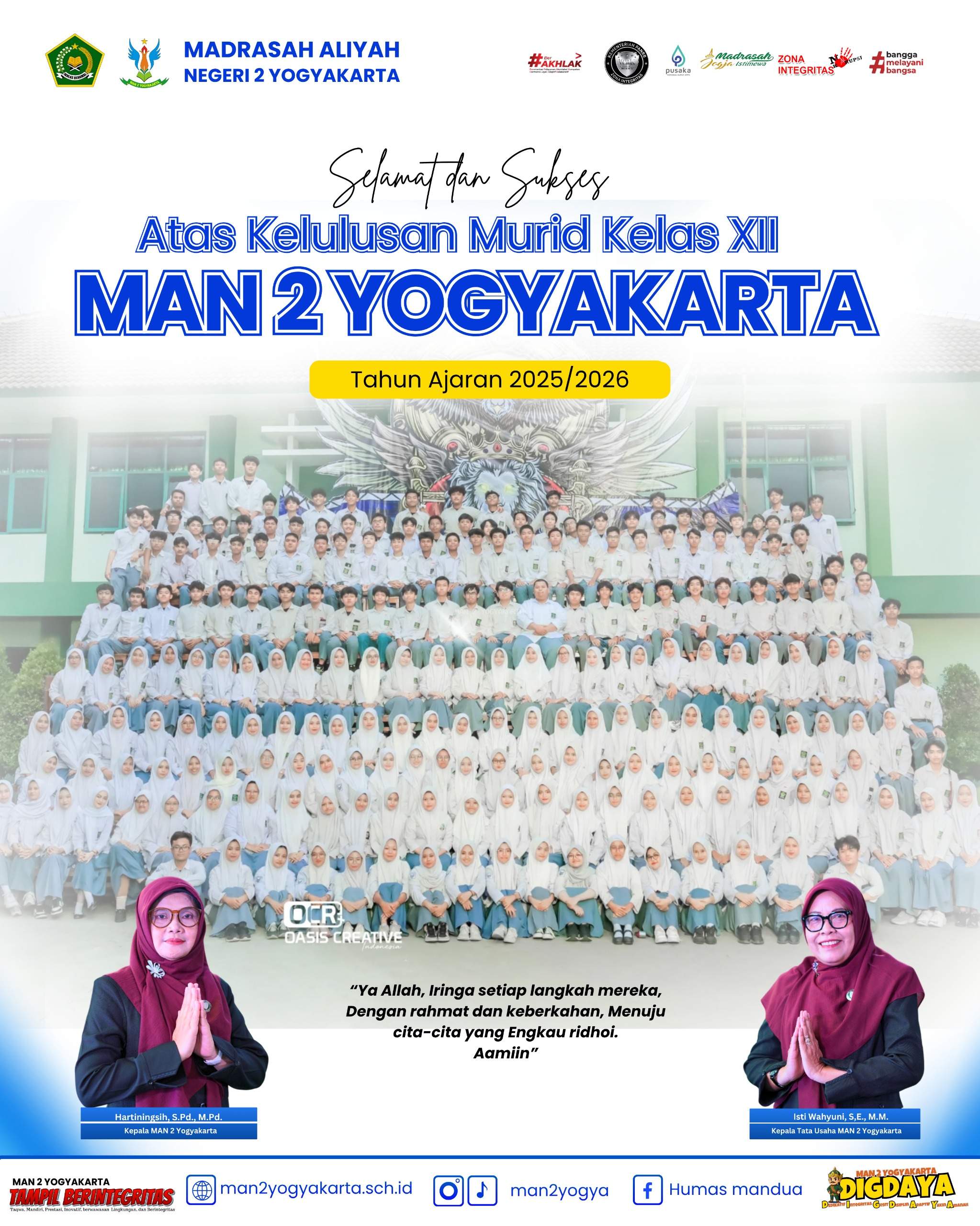 Langkahmu Baru Dimulai: MAN 2 Yogyakarta Antar Lulusan XII Menuju Masa Depan Penuh Harapan 