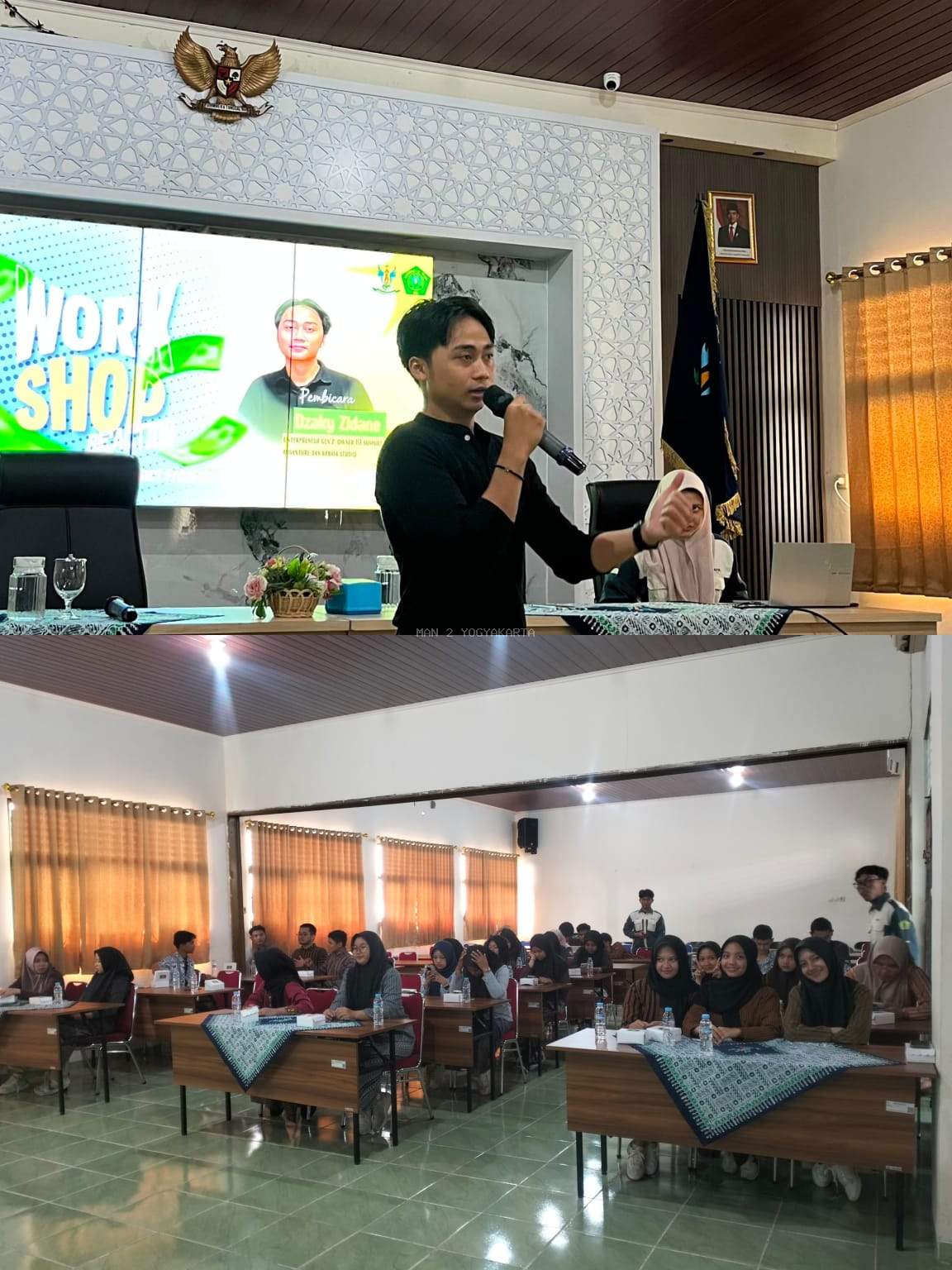 Berani Memulai, Berani Sukses! Pebisnis Muda Dzaky Zidane Inspirasi Siswa XI MAN 2 Yogyakarta dalam Workshop Re;Action