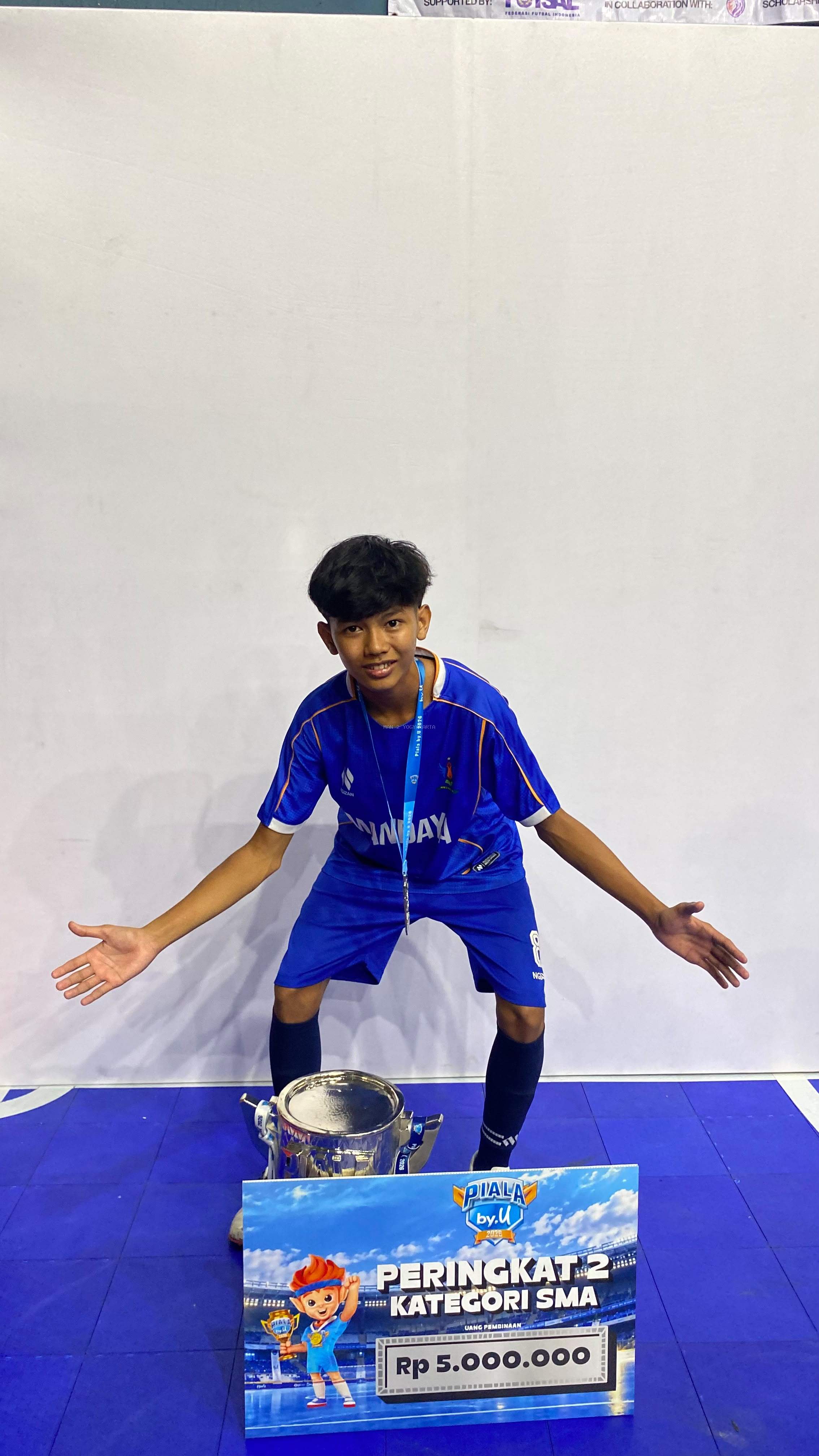 Fa’iq Putra Agusta Jadi Tembok Tangguh Futsal MAN 2 Yogyakarta, Antar Tim Raih Juara 2 Piala by.U 2026